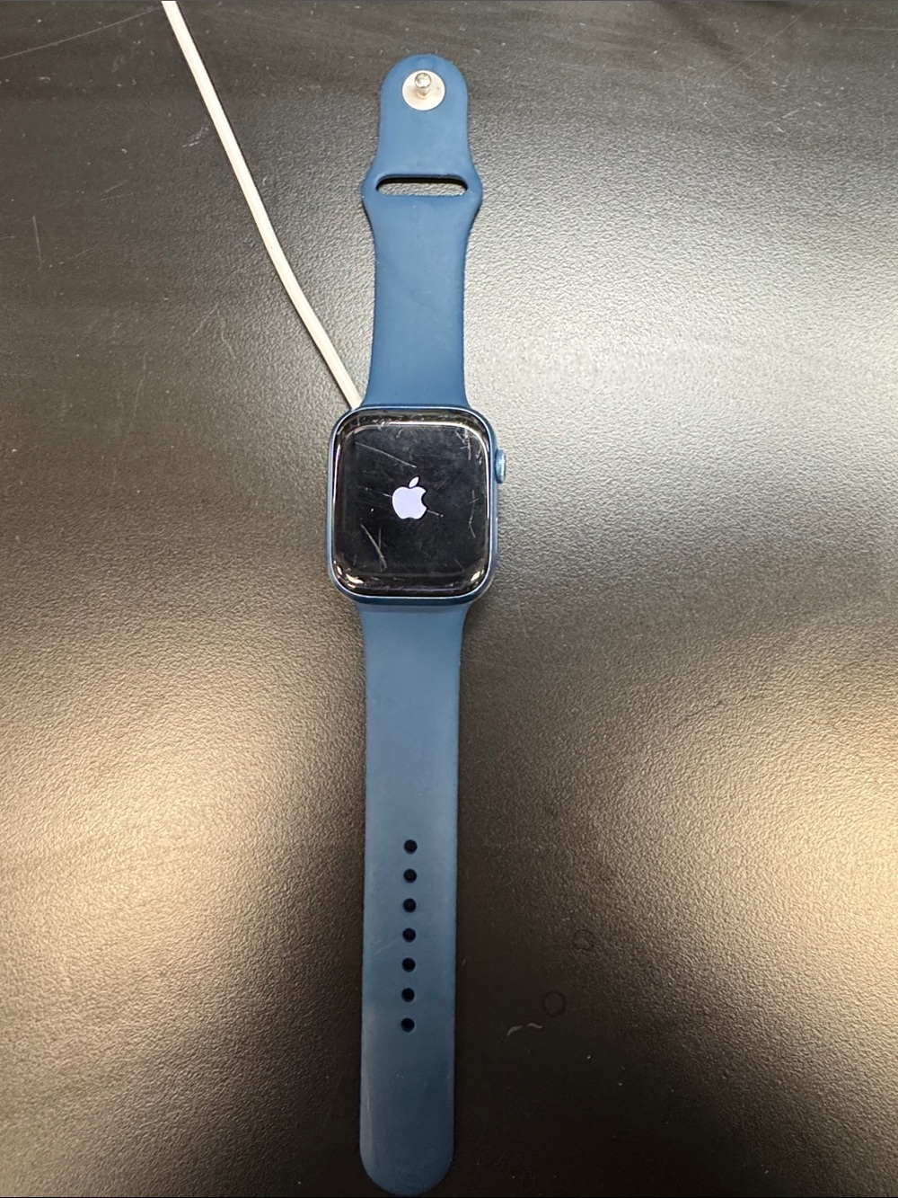 Apple Smartwatch Series 7 with Navy Blue Sport Band